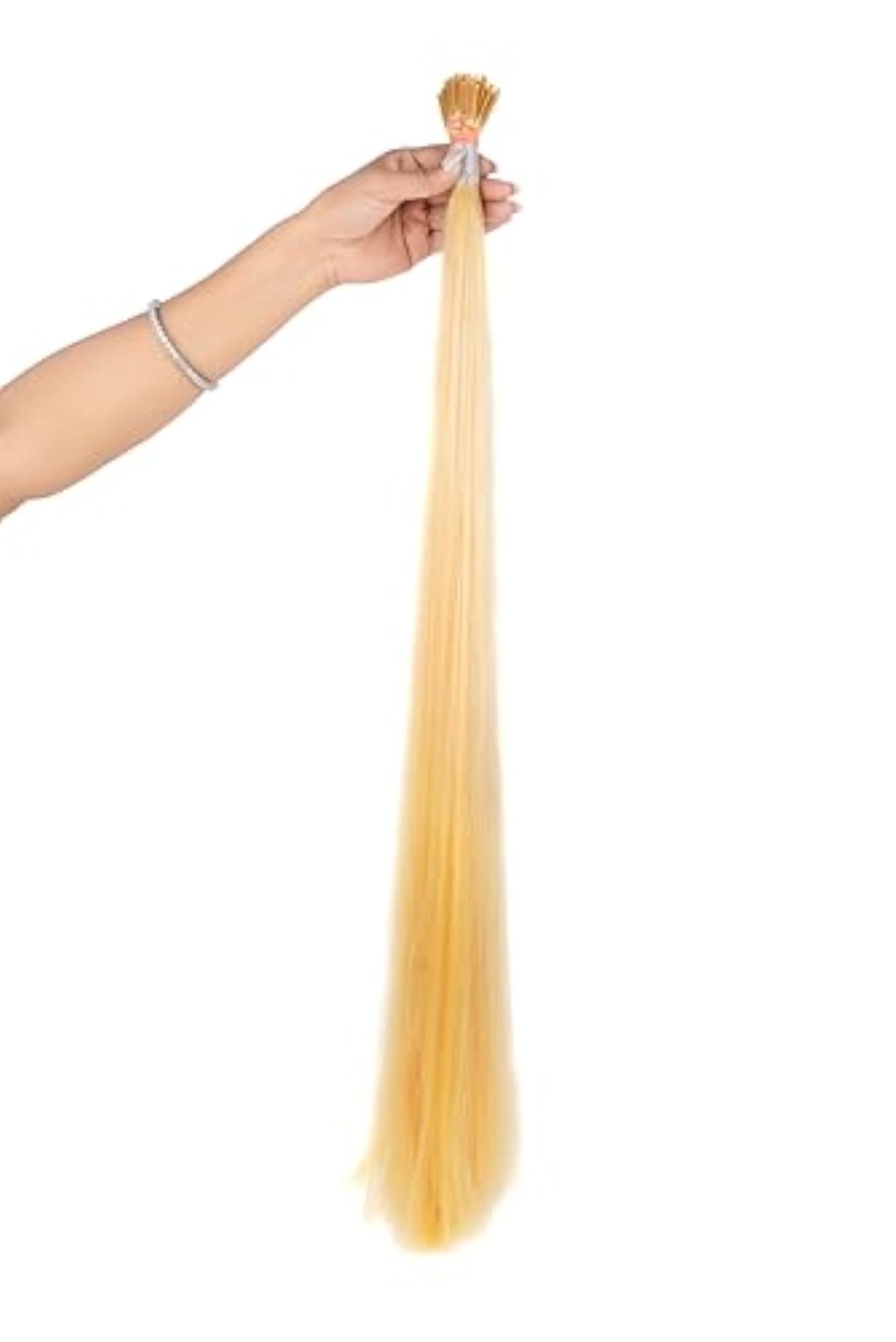 Premium Blond I-Tip Extensions, Heat Resistant